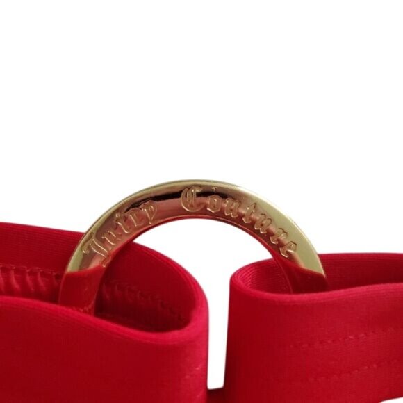 Juicy Couture womens swim bikini top Riviera Rem SC Halter Striped Red Sz Medium - Picture 7 of 8